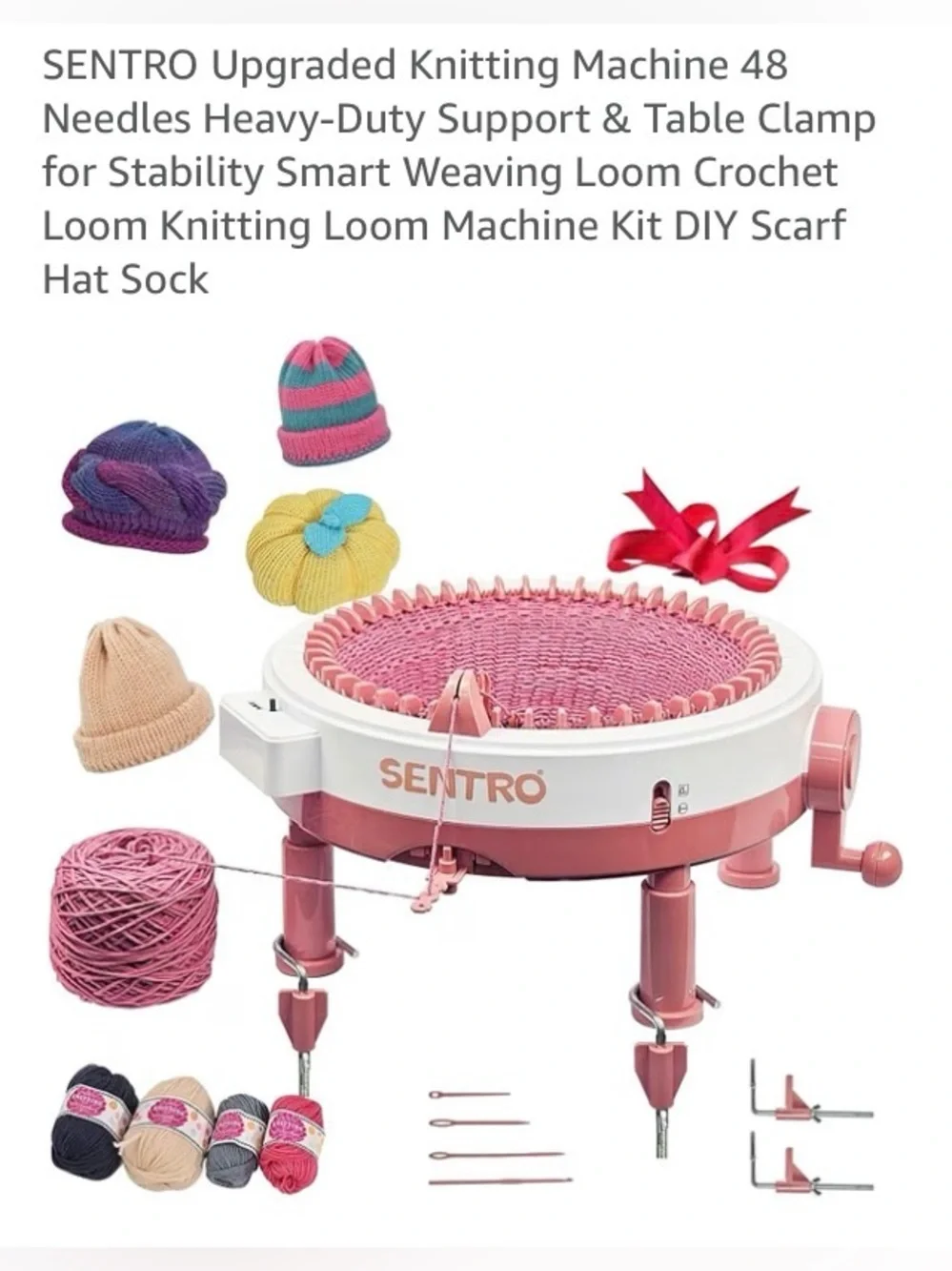 NEW Sentro Updated Knitting Loom Machine – 48-Needle Knitting Machine